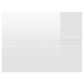 Sink Cabinet with Built-in Basin High Gloss White Chipboard Image 8