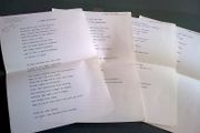A penny rushlight Typed poem Waiting for Godot Samuel Beckett