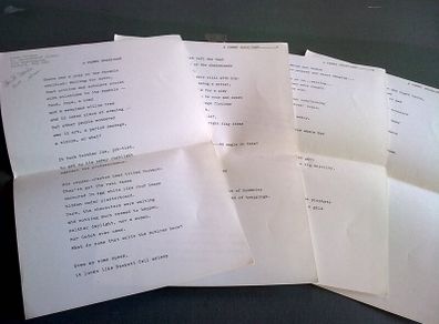 A penny rushlight Typed poem Waiting for Godot Samuel Beckett