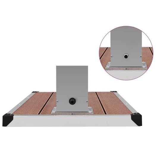 Outdoor Shower with Tray WPC Stainless Steel