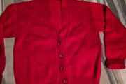 Woolen Cardigan Red