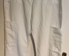 White Cargo Trousers UK16  Relaxed Fit & Everyday Style