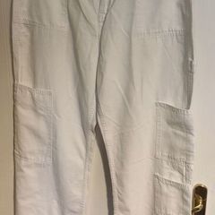 White Cargo Trousers UK16  Relaxed Fit & Everyday Style