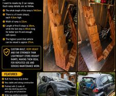 Heavy Duty Wooden Car Ramps Pair