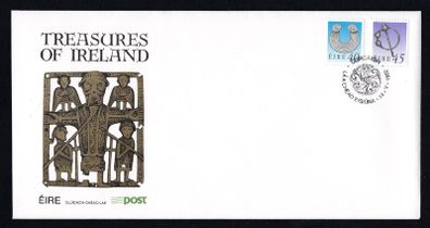 1992 Ireland Seventh Definitive Series Treasures of Ireland (40p and 45p) An Post First Day (FDC) Cover with Corcaigh (Cork) pictorial cancel