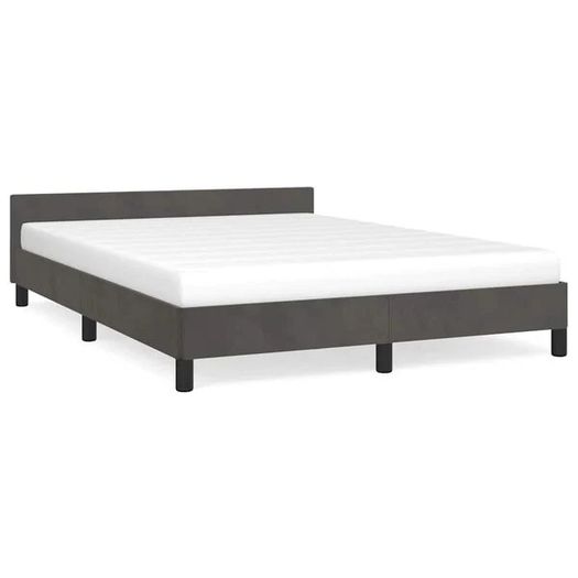 Bed Frame without Mattress Dark Grey 180x200cm Super King Velvet