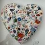 Handmade framed Heart in Pique Assiette Image 2