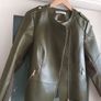 ROWAN AVENUE green faux leather biker jacket - Sz M (Fit 10-14 UK) - Bnwot Rrp 79.99 Image 2