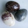 Vintage Polished Marble Onyx Stone Eggs X 3 Image 2