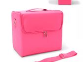 Cosmetic Bag Beauty Case Suitcase Box Organizer Makeup Travel Portable Handbag - PINK