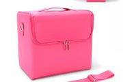 Cosmetic Bag Beauty Case Suitcase Box Organizer Makeup Travel Portable Handbag - PINK