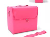 main image for ad Cosmetic Bag Beauty Case Suitcase Box Organizer Makeup Travel Portable Handbag - PINK