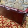 Vintage ox blood leather 3 seater Chesterfield sofa. Image 10