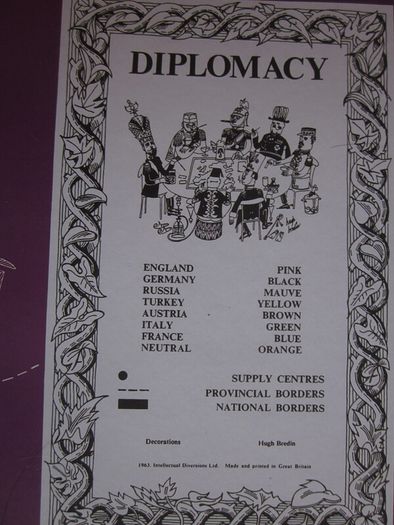 Gibsons Diplomacy Board Game 2014