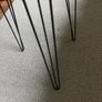 Black Round Side / Lamp Table with hairpin legs Image 5