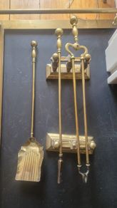 Brass fireside set