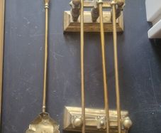 Brass fireside set