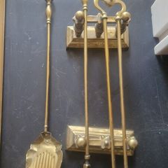 Brass fireside set