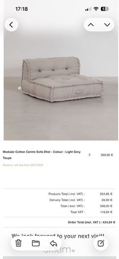 SKLUM 3 piece modular floor sofa