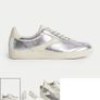 M&S silver leather sneakers, uk4, new Image 10