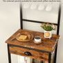 5 Tier Coffee Bar Station, Coffee Stand with Fabric Drawers, 8 S-Shaped Hooks Image 3