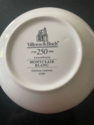 Reduced limited edition Villeroy and Boch Montclair Blanc collection piece
