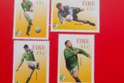 Ireland 2002 Football World Stamp set.MNH.Packie Bonner.Roy Keane.David O'Leary.Paul McGrath.