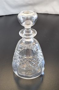 Vintage Cut Glass Whisky Spirit Decanter with Stopper 17cm