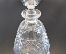 Vintage Cut Glass Whisky Spirit Decanter with Stopper 17cm