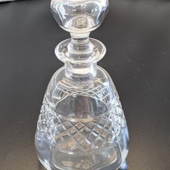 Vintage Cut Glass Whisky Spirit Decanter with Stopper 17cm