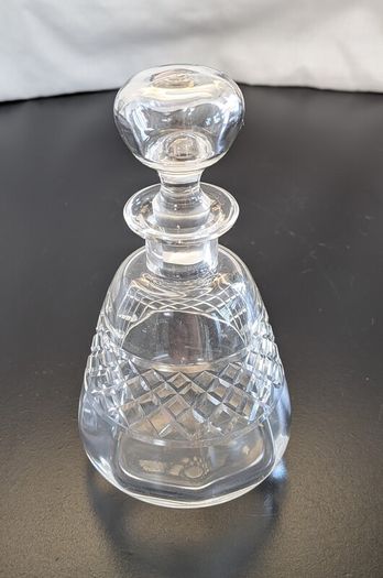 Vintage Cut Glass Whisky Spirit Decanter with Stopper 17cm