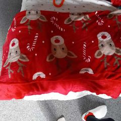 Double duvet cover - fleece Christmas duvet cover & pillow case