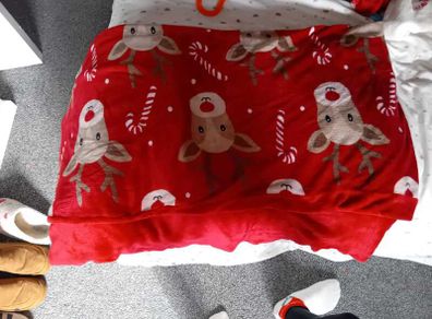 Double duvet cover - fleece Christmas duvet cover & pillow case