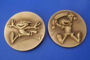 EUFA EURO 2004 PORTUGAL (soccer football) - a pair of bronze medals (2004) 60mm dia