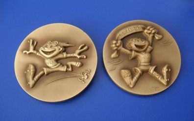 EUFA EURO 2004 PORTUGAL (soccer football) - a pair of bronze medals (2004) 60mm dia