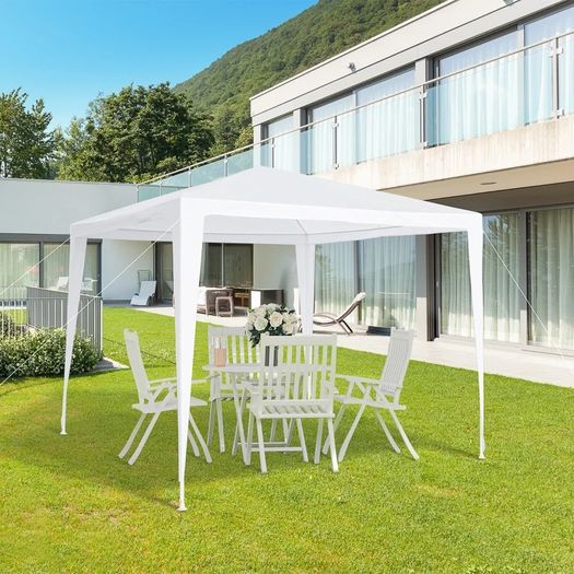 Garden Pop-up Gazebo Marquee, 2.7x2.7m-White (FREE POSTAGE)