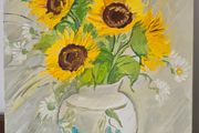 Oil painting "sunflowers"