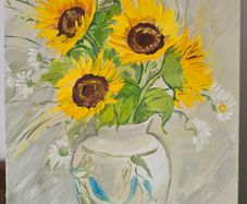 Oil painting "sunflowers"
