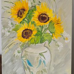 Oil painting "sunflowers"