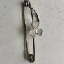 Antique Connemara Marble Shamrock Brooch. Image 5