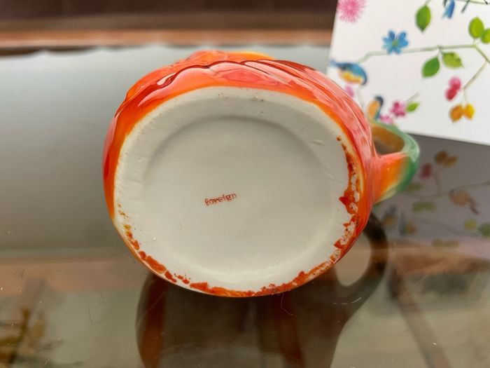 20th Century Retro Orange Lobster Design Mini Jug Creamer Souvenir from Blackpool 1960s