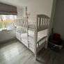 White Wooden Kids Bunk Bed 190x90 Mattresses Included Image 4