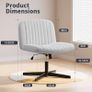 Cross Leg Office Chair - Light Grey Image 2