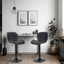 Bar Stools Set of 2 Bar Chairs,Modern Height Adjustable Kitchen Stools With Backs, Swivel Faux Leather Kitchen Island Chairs(All Black) Image 8