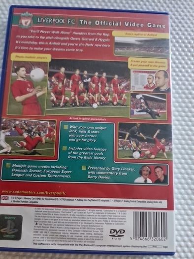 Liverpool FC Club Football PlayStation2 Ps2 Games Original