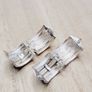 Sterling Silver 925 Ribbed Huggie Hoop Earrings - Thai 925 - 8.94g Image 3