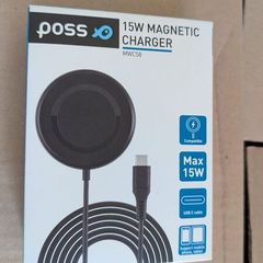 Magnetic, wireless phone charger charging pad