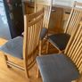 ALL 4 Oak Kitchen Chairs Image 3