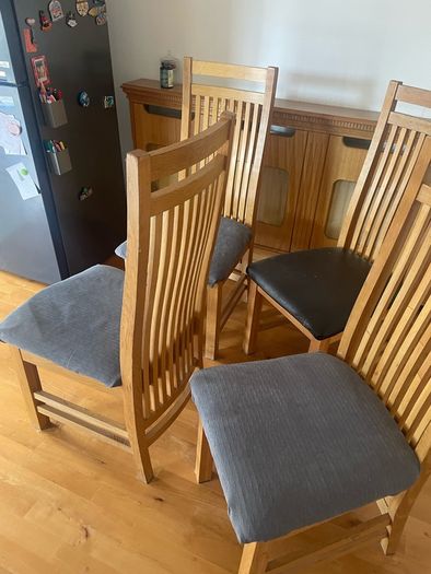ALL 4 Oak Kitchen Chairs