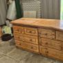 Pine Drawers x 2 and One Desk Top Image 3